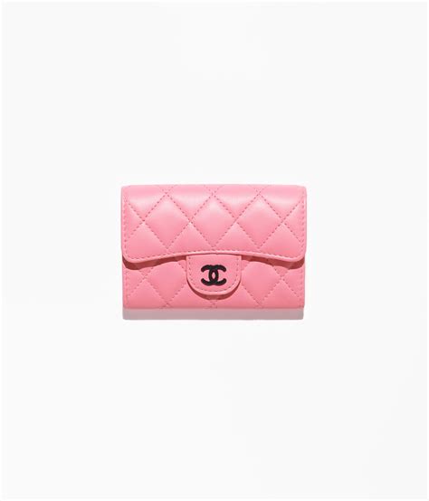 chanel card holder on chain|chanel lambskin lock card holder.